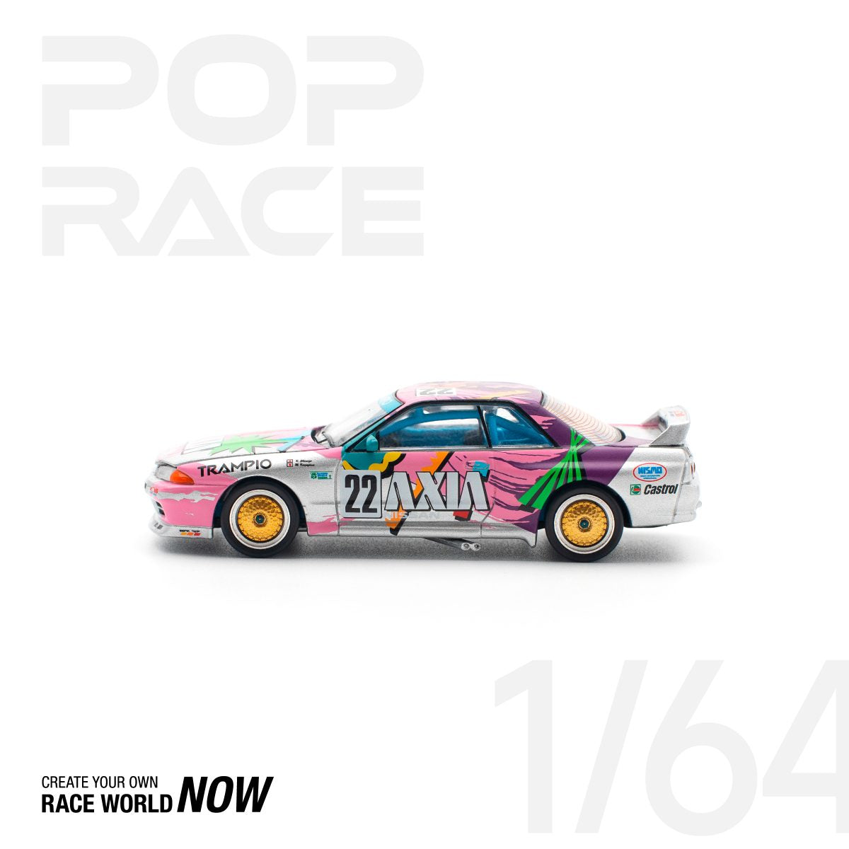 POP RACE 1:64 NISSAN SKYLINE GT-R R32 #22 AXIA GROUP A - PRE ORDER