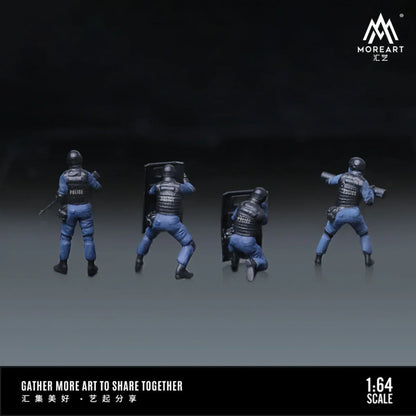MOREART 1:64 ARMED POLICE DOLL D SET RESIN MODEL