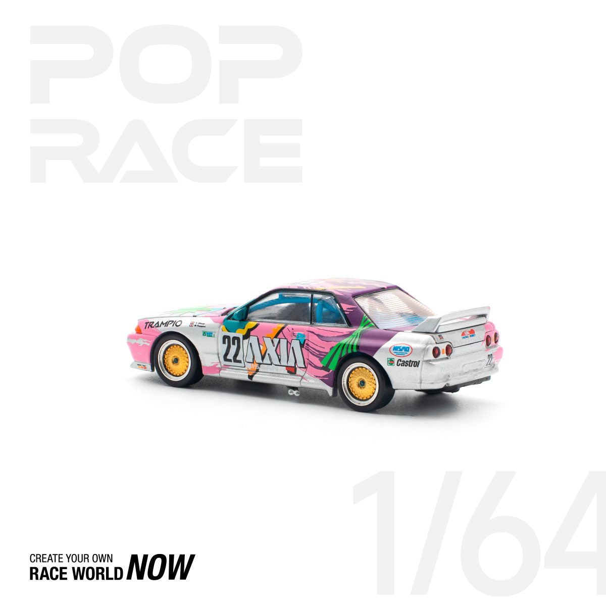 POP RACE 1:64 NISSAN SKYLINE GT-R R32 #22 AXIA GROUP A - PRE ORDER