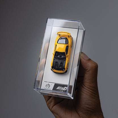 MAZDA RX-7 RAIN PALACE HEAD TEXT D YELLOW CARBON CAP OPEN