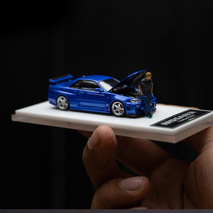 NISSAN GTR34 OPEN COVER EDITION SPEED AND PASSION BLUE – FIGURE