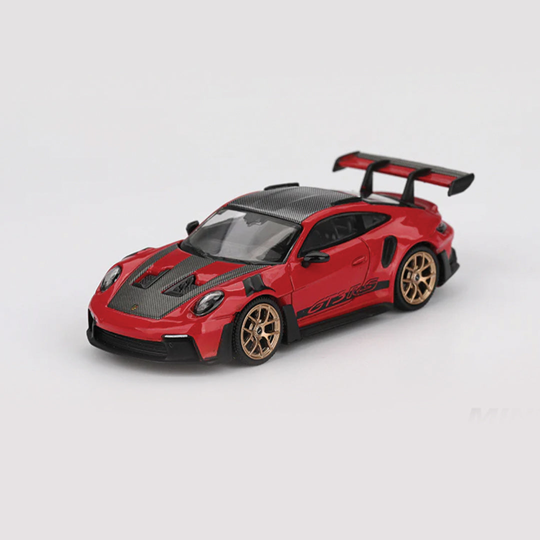 MINI GT 1:64 PORSCHE 911 (992) GT3 RS WEISSACH PACKAGE – GUARDS RED - PRE ORDER