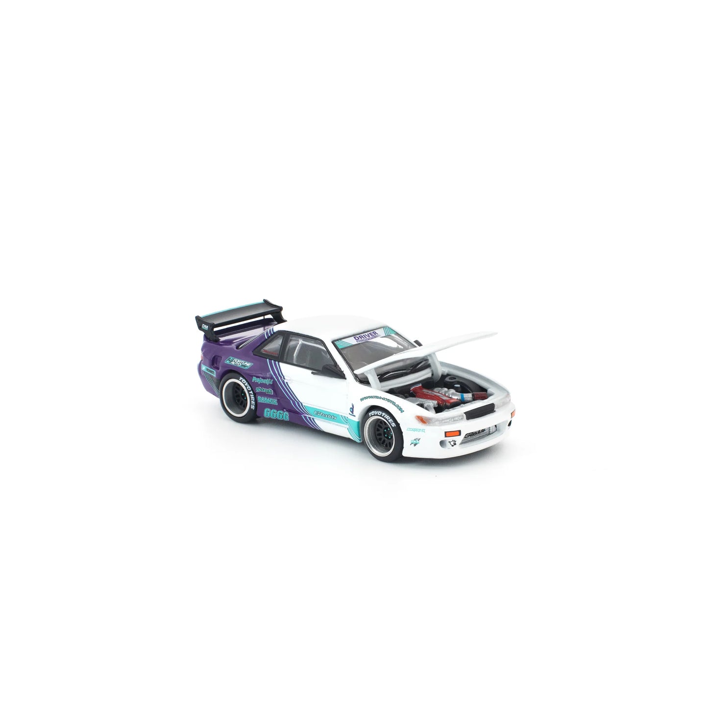 POP RACE 1/64 - PANDEM S13 WHITE PURPLE