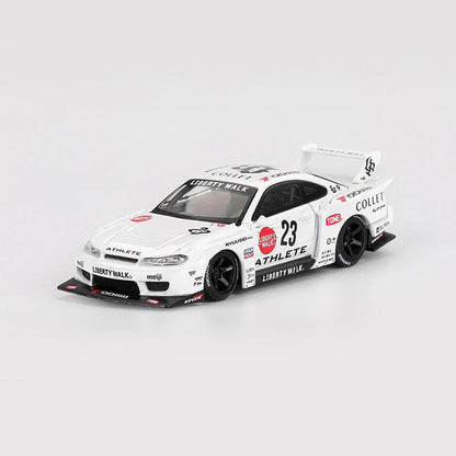 MINI GT 1:64 NISSAN LB-SUPER SILHOUETTE S15 SILVIA ATHLETE – WHITE - PRE ORDER