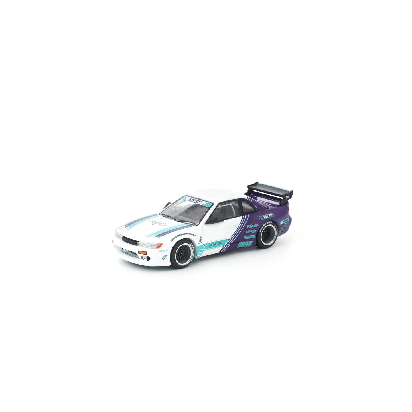POP RACE 1/64 - PANDEM S13 WHITE PURPLE