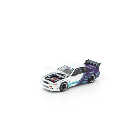 POP RACE 1/64 - PANDEM S13 WHITE PURPLE
