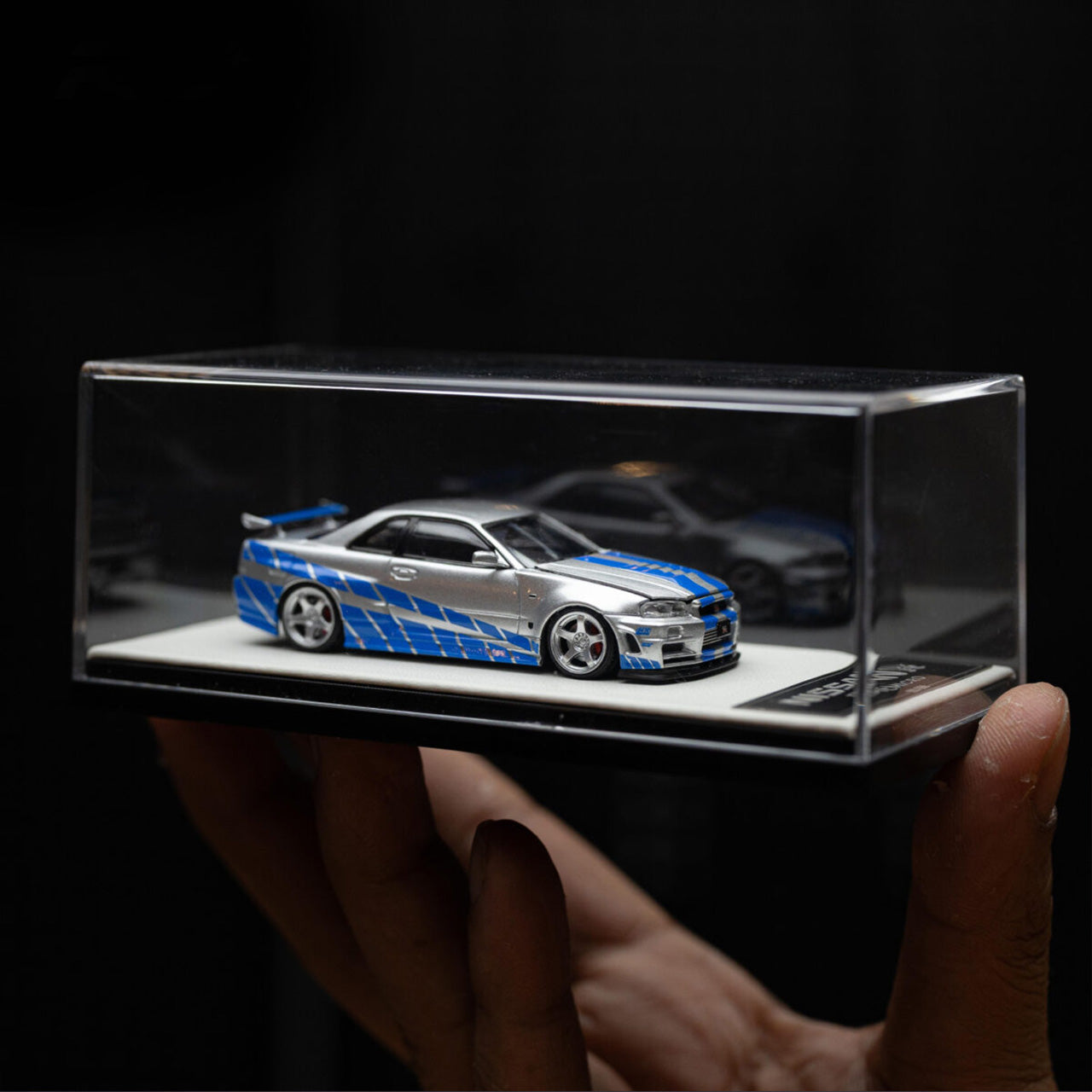 NISSAN GTR34 OPEN COVER EDITION SPEED AND PASSION BLUE SILVER