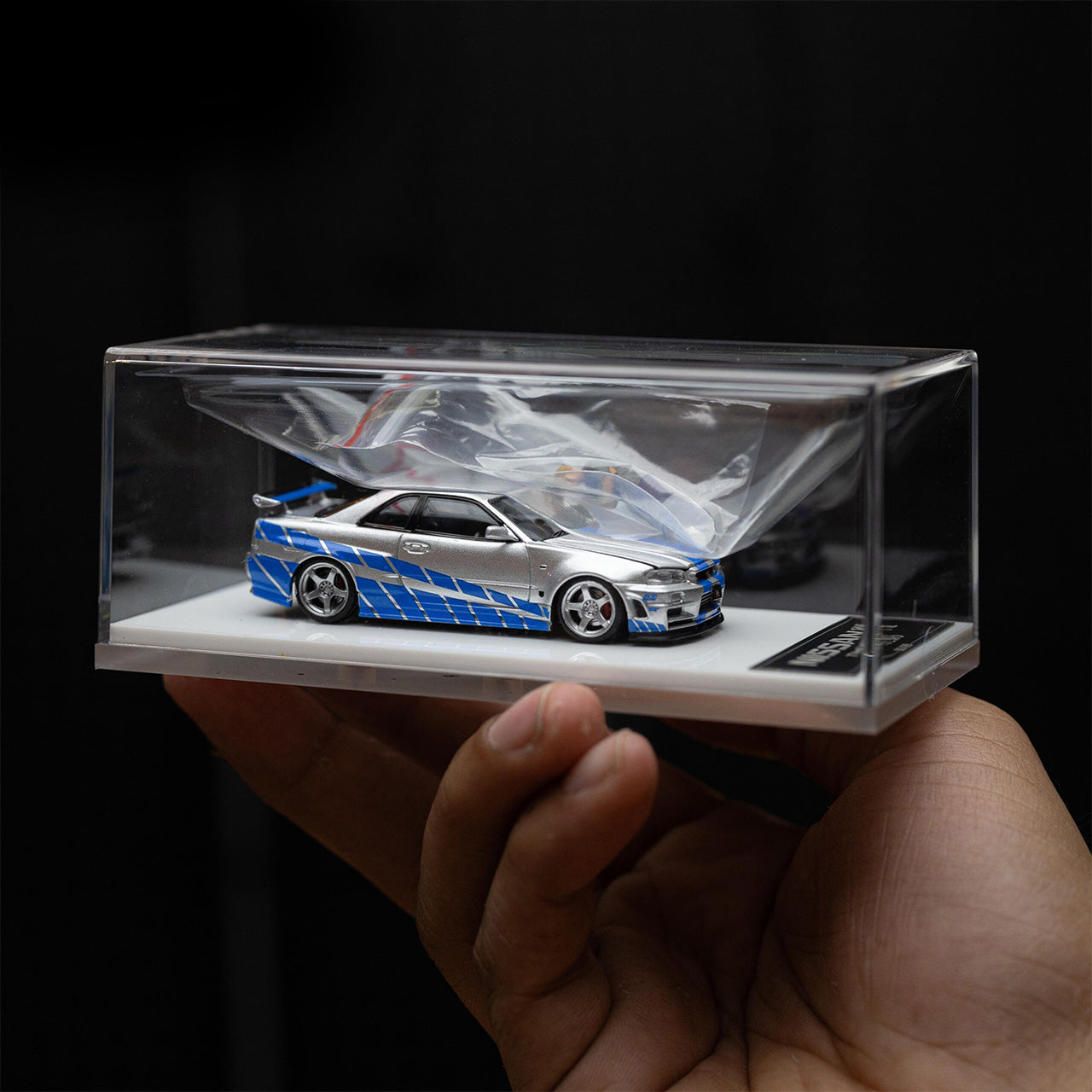 NISSAN GTR34 OPEN COVER EDITION SPEED AND PASSION BLUE SILVER – FIGURE