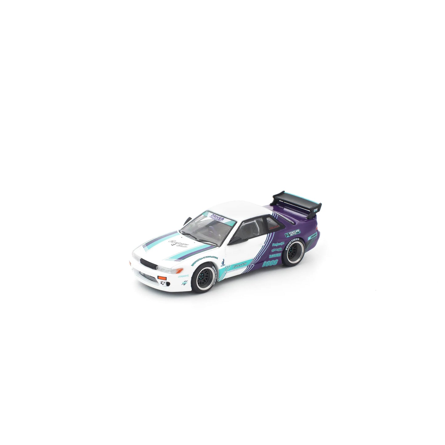 POP RACE 1/64 - PANDEM S13 WHITE PURPLE