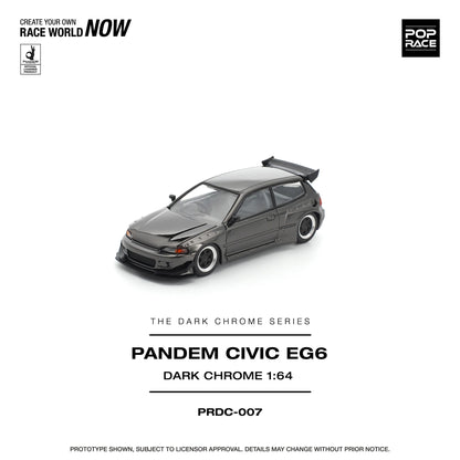 POP RACE 1/64 - PANDEM CIVIC EG6 DARK CHROME