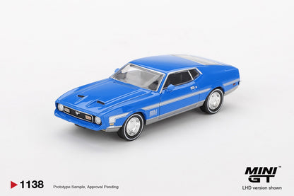 MINIGT - 1/64 FORD MUSTANG MACH 1 GRABBER BLUE