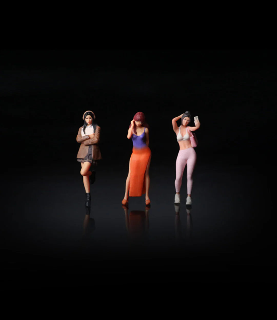 MoreArt1:64 Beautiful and Beautiful Girl Doll Set Simulation Resin Model