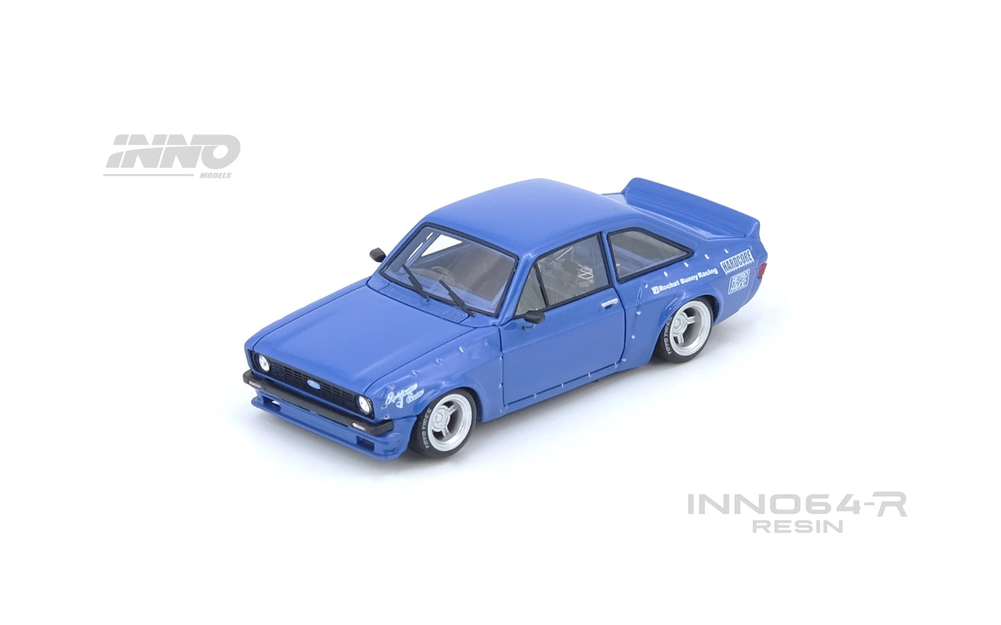 INNO64 - FORD ESCORT MK2 PANDEM "EMOTION" RETRO HAVOC RED / BLUE RESIN