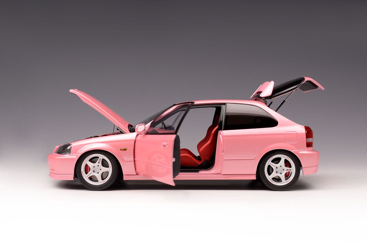 1:18 HONDA CIVIC TYPE R (EK9) – SWEET PINK – MOTORHELIX - PRE ORDER