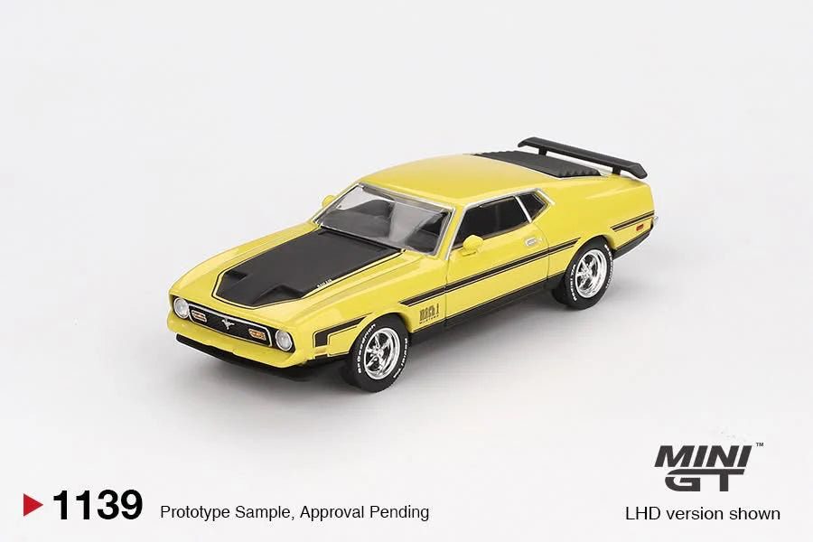 MINIGT - FORD MUSTANG MACH1 GRABBER YELLOW