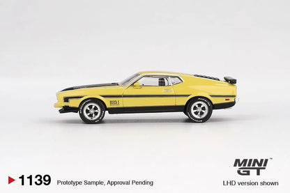 MINIGT - FORD MUSTANG MACH1 GRABBER YELLOW