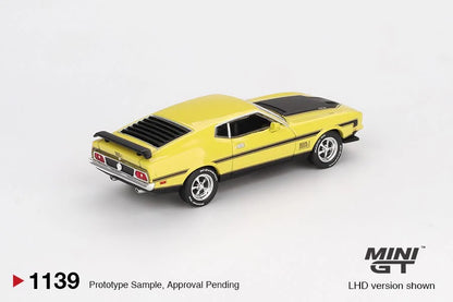 MINIGT - FORD MUSTANG MACH1 GRABBER YELLOW