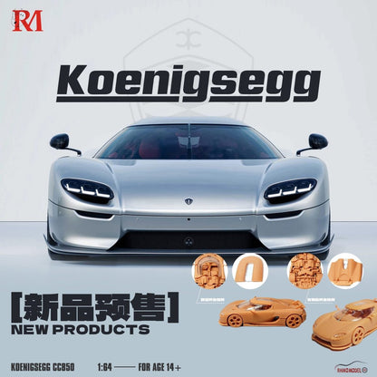 RHINO MODEL RM 1/64 KOENIGSEGG CC850 (MAGNETIC STRUCTURE OF ENGINE HOOD) - PRE ORDER