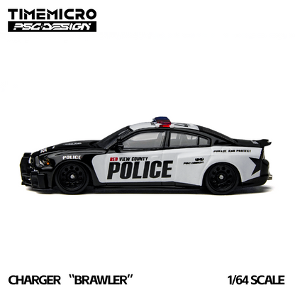 TimeMicro × PSC DESIGN 1:64 Charger “Brawler” Rivals Die-Cast Action Car Model