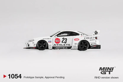 MINI GT 1:64 NISSAN LB-SUPER SILHOUETTE S15 SILVIA ATHLETE – WHITE - PRE ORDER