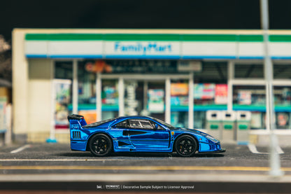 TARMAC WORK 1/64 FERRARI F40 LM CHROME BLUE