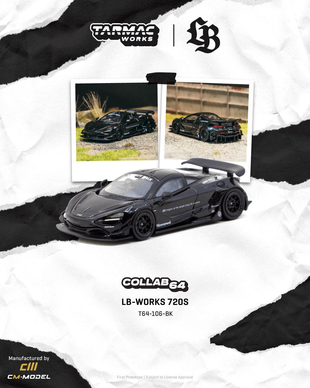 TARMAC WORK 1/64 LB-WORKS 720S BLACK