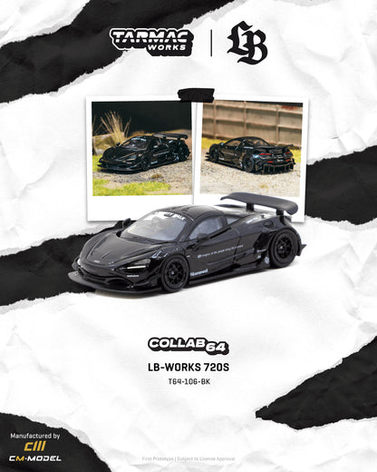 TARMAC WORK 1/64 LB-WORKS 720S BLACK