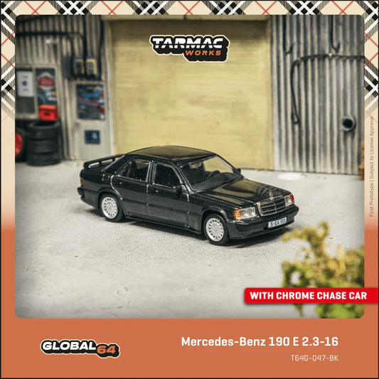 1:64 MERCEDES-BENZ 190 E 2.3-16 -BLUE-BLACK METALLIC -TARMAC WORKS