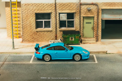 :64 PORSCHE 911 (996) GT3 -- LIGHT BLUE -- TARMAC WORKS X IXO