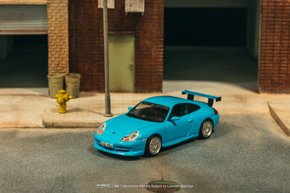:64 PORSCHE 911 (996) GT3 -- LIGHT BLUE -- TARMAC WORKS X IXO