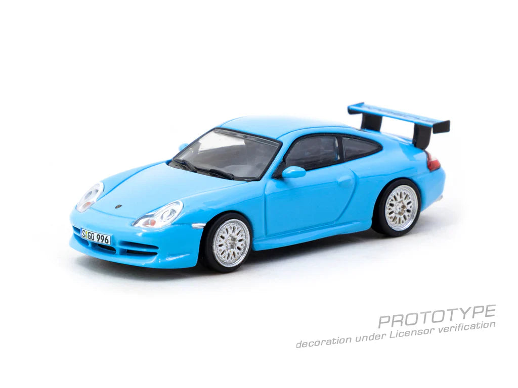 :64 PORSCHE 911 (996) GT3 -- LIGHT BLUE -- TARMAC WORKS X IXO