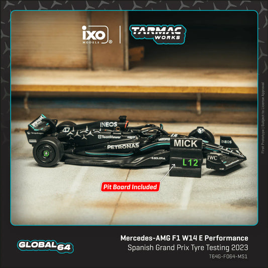 Tarmac Works Tarmac Works 1:64 Mercedes-AMG F1 W14 E Performance Spanish Grand Prix Tyre Testing 2023 Mick Schumacher