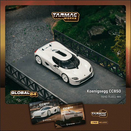 Tarmac Works 1:64 Koenigsegg CC850 White (T64G-TL051-WH)