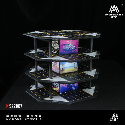 Huiyi MoreArt1:64 Octagonal Building Parking Lot 01 Simulation Model