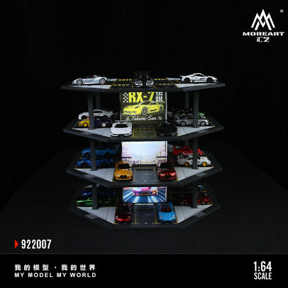 Huiyi MoreArt1:64 Octagonal Building Parking Lot 01 Simulation Model