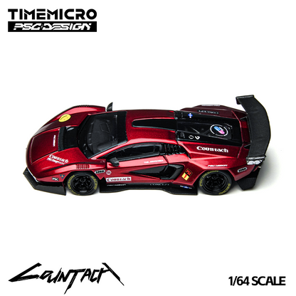 TIMEMICRO × PSC DESIGN - 1/64 CONTAȘ "V" SCARLET COUNTACH "V" ALLOY CAR MODEL