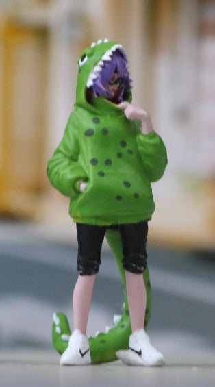 Pink/green dinosaur dolls are expected to arrive in about one month