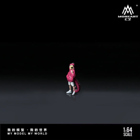 Pink/green dinosaur dolls are expected to arrive in about one month