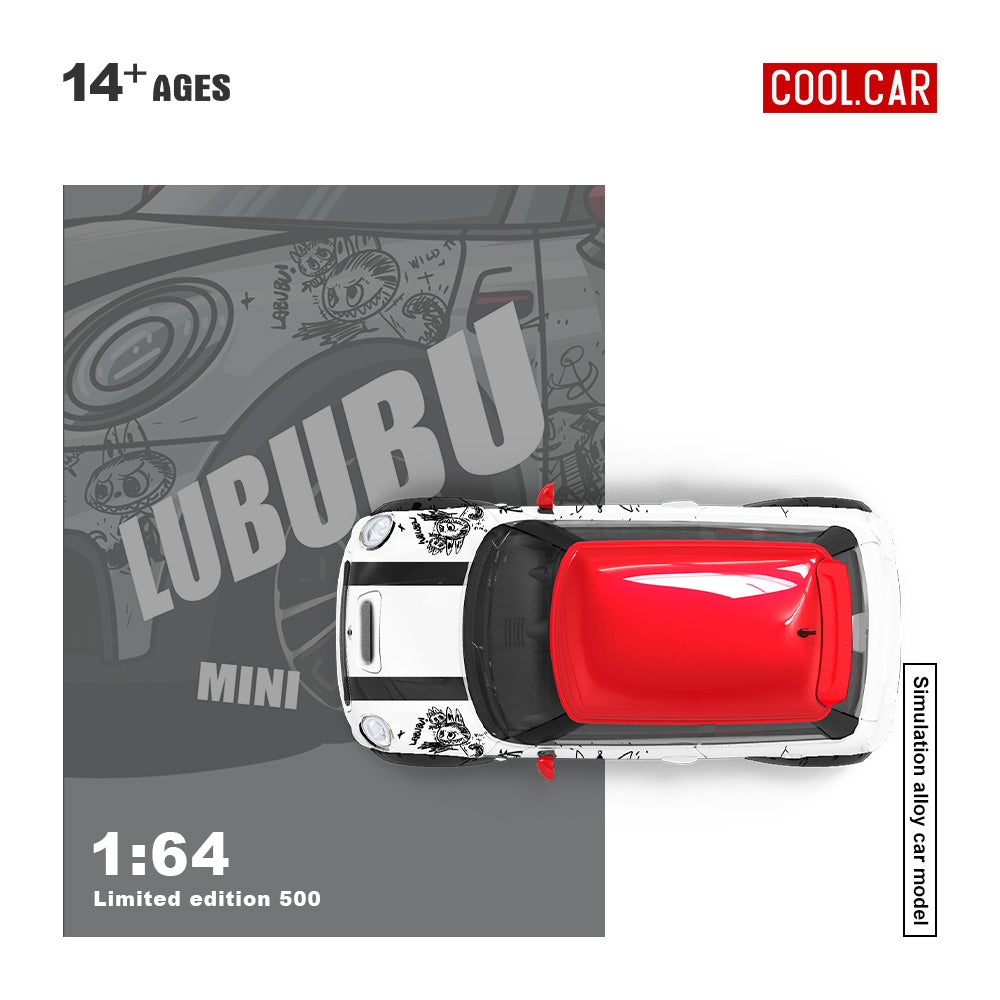 CC 1:64 BMW MINI COOPER LUBUBU painted simulation alloy car model
