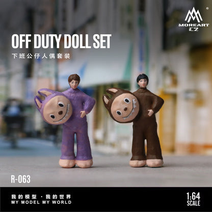 Huiyi MoreArt1:64 Off Work Doll Doll Set Simulation Resin Model