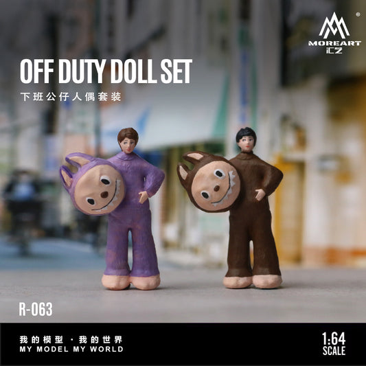 Huiyi MoreArt1:64 Off Work Doll Doll Set Simulation Resin Model