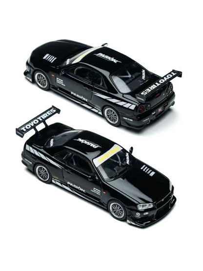 TimeMicro 1:64 Skyline GT-R R34 "Pasión" Black $19.00