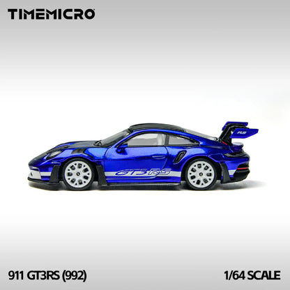 TimeMicro1:64 992 GT3 RS San Marino Blue Simulation Alloy Car Model