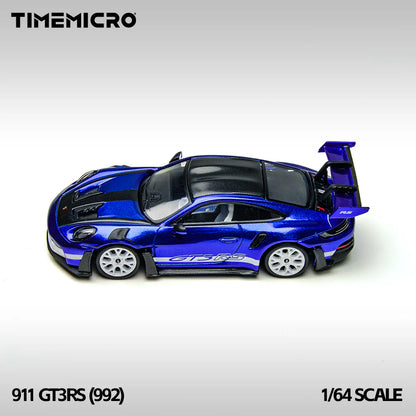 TimeMicro1:64 992 GT3 RS San Marino Blue Simulation Alloy Car Model