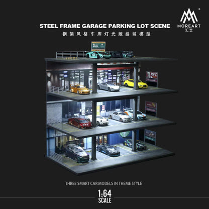 STEEL FRAME GARAGE LIGHT VERSION ASSEMBLY SCENE
