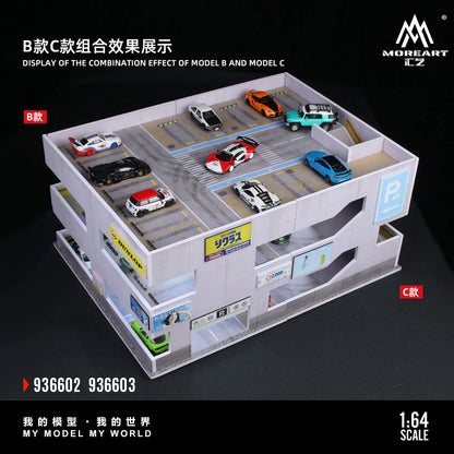 MoreArt1:64 Japanese Parking Building Scene C Simulation Model