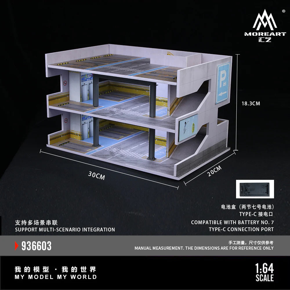MoreArt1:64 Japanese Parking Building Scene C Simulation Model