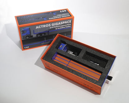 1:64 Mercedes-Benz Actros 6x2 &amp; Scalable Trailer