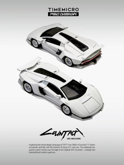 TimeMicro × PSC DESIGN 1:64 Countach "V" Ver. Mechanic PSC simulation alloy car model
