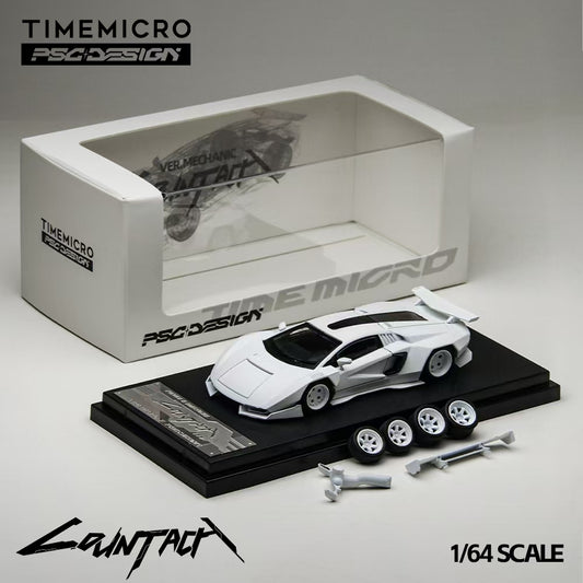 TimeMicro × PSC DESIGN 1:64 Countach "V" Ver. Mechanic PSC simulation alloy car model